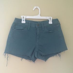 Blue high waisted shorts !!